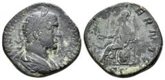 Gordian II. AD 238. Æ Sestertius. IMP CAES M ANT GORDIANVS AFR AVG, laureate, draped, and cuirassed bust right. / ROMAE AETERNAE, S C in exergue, Roma seated left, holding Victory in extended right ha