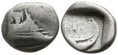 Greek Lycia. Phaselis circa 500-440 BC. Tetrobol AR 13mm., 3,08g. Prow of galley right / Stern of galley right. fine Heipp.Tamer, Phaselis (1993) Pl. IV, No. 67; SNG Aulock 4396.