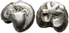 Greek Islands off Attica. Aegina circa 525-480 BC. Stater AR 17mm., 11,40g. Sea turtle, head in profile / Incuse square with skew pattern. nearly very fine Meadows, Aegina, Group IIc; HGC 6, 434.
