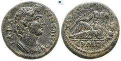 Roman Provincial Lydia. Tabala. Pseudo-autonomous issue AD 161-180. Bronze Æ 20mm., 7,36g. Draped bust of the Senate right / River god Hermos reclining left, holding reed and cornucopia, and resting e