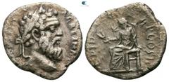 Roman Imperial Pertinax AD 193. Struck January-March AD 193. Rome Denarius AR 17mm., 2,50g. [IMP CAES P HELV] PERTIN A[VG], laureate head of Pertinax right / OPI D[IVIN T]R P COS II, Ops seated left, 