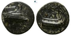 Greek Lycia. Phaselis circa 250-220 BC. Bronze Æ 9mm., 1,16g. Prow of a galley right / ΦΑΣ, stern of galley left. nearly very fine Heipp-Tamer B26 var.; SNG Copenhagen 123 var.