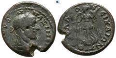 Roman Provincial Macedon. Thessalonica. Maximinus I Thrax AD 235-238. Bronze Æ 25mm., 9,07g. AV K Γ IOV OVH MAΞIMINOC, laureate, draped and cuirassed bust of Maximinus I right / ΘECCAΛONЄIKEΩN, Nike a