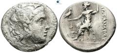 Greek Lycia. Phaselis circa 221-188 BC. In the name and types of Alexander III of Macedon. Dated CY 33=189/8 BC Tetradrachm AR 30mm., 15,00g. Head of Herakles right, wearing lion skin, c/m: anchor wit