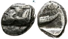 Greek Lycia. Phaselis circa 400-300 BC. Stater AR 18mm., 11,32g. Prow of galley left / Stern of galley right. fine Cf. Heipp-Tamer Series 4, Emission 2, 70 (Third Stater).