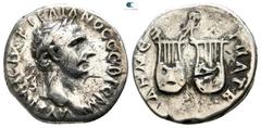 Roman Provincial Lycia. Lycian League. Trajan AD 98-117. Struck AD 98-99 Drachm AR 16mm., 3,19g. AΥT KAIC NEΡ TΡAIANOC CEB ΓEΡM, laureate head of Trajan to right / ΔHM EΞ ΥΠAT B, two lyres, above, owl
