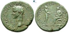 Roman Provincial Kings of Thrace. Rhoemetalkes III with Caligula AD 38-46. Bronze Æ 28mm., 19,13g. ΓAIΩ KAIΣΑPΙ ΓEPMANIKΩ ΣEBAΣTΩ, laureate head of Caligula left / BAΣIΛEYΣ POIMHTAΛKAΣ KOTVΩΣ, Caligul