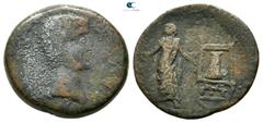 Roman Provincial Cyprus. Paphos or Salamis. Drusus, son of Tiberius AD 19-23. As Caesar. Struck AD 22-23 Bronze Æ 18mm., 4,24g. [DRVSVS CAESAR], bare head right / Zeus Salaminios standing left before 