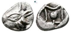 Greek Lycia. Uncertain mint. Uncertain Dynast circa 500-400 BC. Obol AR 6mm., 0,49g. very fine