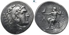 Greek Lycia. Phaselis circa 218-186 BC. In the name and types of Alexander III of Macedon. Dated CY 1=218/7 BC Tetradrachm AR 33 mm., 15,83 g. Head of Herakles to right, wearing lion skin headdress, p