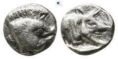 Greek Lycia. Uncertain mint. Uncertain Dynast circa 520-480 BC. Obol AR 9 mm., 0,76 g. nearly very fine