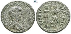 Roman Provincial Pamphylia. Side. Valerian I AD 253-260. 11 Assaria Æ 31 mm., 15,21 g. [AYT KAI Π]O ΛIK OVAΛEΡIANON CEB, laureate, draped, and cuirassed bust right, IA to right / CIΔHTΩ[...] [...]EΩKO