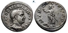 Roman Imperial Balbinus AD 238. Rome Denarius AR 18 mm, 3,81 g IMP C D CAEL BALBINVS AVG, laureate, draped and cuirassed bust right / P M TR P COS II P P, togate emperor standing left, holding branch 