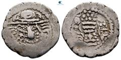 Greek Sasanian Kingdom. circa AD 500-600. Hephtalite Imitation of an Sasanian Drachm Drachm AR 21 mm., 4,02 g. nearly very fine