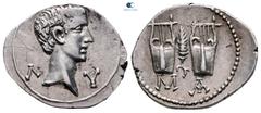Roman Provincial Lycia. Masikytes. Augustus 27 BC-AD 14. Drachm AR 19 mm, 3,49 g Λ-Υ, bare head right / M-A, two lyres; grain ear between. good very fine RPC I 3309; SNG von Aulock 4352.