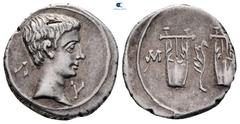Roman Provincial Lycia. Masikytes. Augustus 27 BC-AD 14. Drachm AR 17 mm, 3,53 g Λ-Υ, bare head right / M-[A], two lyres; aphlaston between. very fine RPC I 3309; SNG von Aulock 4349.