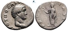 Roman Imperial Otho AD 69-69. Rome Denarius AR 19 mm, 3,06 g [IMP M] OTHO CAES[AR AVG TR P], bare head of Otho to right / SEC[VRI]TAS [P R], Securitas standing front, head to left, holding wreath in h