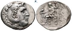 Greek Lycia. Phaselis circa 217-186 BC. Dated CY 26 (193/2 BC). In the name and types of Alexander III of Macedon Tetradrachm AR 30 mm, 15,90 g Head of Herakles to right, wearing lion skin headdress, 