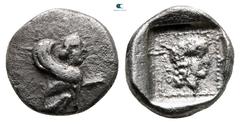 Greek Dynasts of Lycia. Uncertain mint. Uvug 470-440 BC. Diobol AR 10 mm, 0,96 g very fine