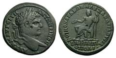 THRACE, Philippopolis. Caracalla, 198-217. Tetrassarion (Bronze, 31mm, 16.02 g 7), 215. AΥT K M AΥΡ CEVH ANTΩNEINOC Laureate head of Caracalla to right. Rev. KOINON ΘΡAKΩN AΛEZANΔΡIA ΠVΘIA / EN ΦIΛIΠΠ