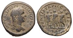 Geta, 209-212. Sestertius (Orichalcum, 34mm, 24.31 g 1), struck in commemoration of the victories in the Severan campaigns in northern Britain against the Caledonians, Rome, 210. IMP CAES P SEPT GETA 