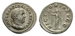 Balbinus, 238. Denarius (Silver, 20mm, 2.94 g 1), Rome. IMP C D CAEL BALBINVS AVG Laureate, draped and cuirassed bust of Balbinus to right. Rev. VICTORIA AVGG Victory standing facing, her head turned 