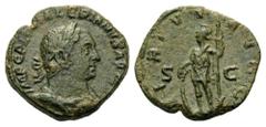 Valerian I, 253-260. Sestertius (Bronze, 28mm, 16.13 g 7), Rome, 253-254. IMP C P LIC VALERIANVS AVG Laureate, draped and cuirassed bust of Valerian I to right. Rev. VIRTVS AVGG / S - C Virtus standin