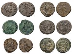 Includes: Claudius Gothicus. Antoninianus (21 mm, 3.27 g, 6), Rome. RIC 66. RIC temp 242; Quintillus. Antoninianus (21 mm, 2.81 g, 6), Rome. RIC 35. RIC temp 1132; Tetricus I. Antoninianus (18 mm, 1.8
