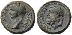 LYDIA, Sardis. Claudius, 41-54. Bronze (16mm, 3.21 g 1). TI KΛΑΥΔΙΟΣ ΚΑΙΣΑΡ Bare head of Claudius to left. Rev. ΣΑΡΔΙΑΝΩΝ Bearded head of Herakles to left. RPC 2996. SNG Copenhagen 519-20. Minor encru