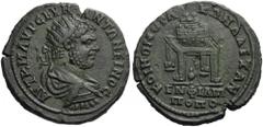 Philippopolis, Thrace. Caracalla, 198-217. Hexassarion or Medallion (Bronze, 38mm, 29.90 g 7), 214. ΑVΤ Κ Μ ΑVΡ CΕVΗ ΑΝΤΩΝΕΙΝΟC Radiate, draped and cuirassed bust of Caracalla to right. Rev. ΚΟΙΝΟΝ ΘΡ