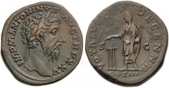 Marcus Aurelius, 161-180. Sestertius (Orichalcum, 32mm, 25.85 g 12), Rome, 170-171. IMP M ANTONINVS AVG TR P XXV Laureate head of Marcus Aurelius to right. Rev. VOTA SVSCEP DECENN II / COS III Marcus 