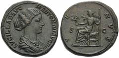 Lucilla, Augusta, 164-182. Sestertius (Orichalcum, 31mm, 28.17 g 12), Rome, struck under Marcus Aurelius, circa 164-169. LVCILLAE AVG M ANTONINI AVG F Draped bust of Lucilla to right. Rev. VENVS Venus