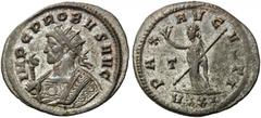 Probus, 276-282. Antoninianus (Billon, 24mm, 2.88 g 12), Ticinum, 280. IMP C PROBVS AVG Radiate bust of Probus to left, wearing imperial mantle and holding eagle-tipped scepter with his right hand. Re
