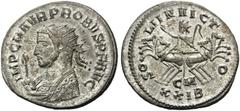 Probus, 276-282. Antoninianus (Billon, 23mm, 3.68 g 12), Cyzicus, 280. IMP C M AVR PROBVS P F AVG Radiate bust of Probus to left, wearing imperial mantle and holding eagle-tipped scepter with his righ