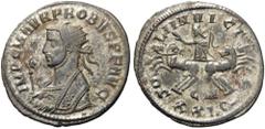 Probus, 276-282. Antoninianus (Billon, 24mm, 3.12 g 6), Cyzicus, 280. IMP C M AVR PROBVS P F AVG Radiate bust of Probus to left, wearing imperial mantle and holding eagle-tipped scepter with his right