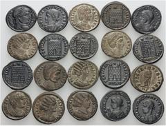 ROMAN. Imperial. A lot containing 20 bronze coins. Includes: Folles of Constantine I, Constantine II, Helena, Fausta, Constantius II, Licinius II. Good very fine. LOT SOLD AS IS, NO RETURNS. 20 coins 