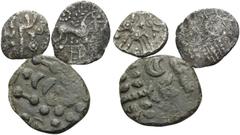 Celtic CELTIC, Britain. (4.12 g). Lot of Two Silver and one Bronze Coins of the Ancient Britons. 1. Iceni. AR Unit, 15 mm, 0.81 g, 2h. Rudd ABC 1642. 2. Dobunni. AR Unit, 13 mm, 0.83 g, 11h. BMC 2953-