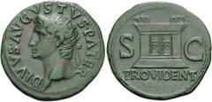 The Stoecklin Collection Part III Roman and Byzantine Divus Augustus, died AD 14. As (Copper, 30 mm, 10.33 g, 7 h), struck under Tiberius, Rome, 22/3-30. DIVVS AVGVSTVS PATER Radiate head of Augustus 