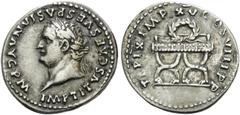 The Stoecklin Collection Part III Roman and Byzantine Titus, 79-81. Denarius (Silver, 18 mm, 3.45 g, 6 h), Rome, 80. IMP TITVS CAES VESPASIAN AVG P M Laureate head of Titus to left. Rev. TR P IX IMP X