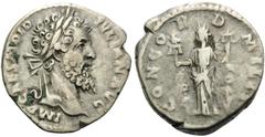 The Stoecklin Collection Part III Roman and Byzantine Didius Julianus, 193. Denarius (Silver, 18 mm, 3.27 g, 11 h), Rome. IMP CAES M DID IVLIAN AVG Laureate head of Didius Julianus to right. Rev. CONC
