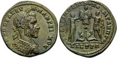 Roman Provincial MOESIA INFERIOR. Nicopolis ad Istrum. Macrinus, 217-218. (Bronze, 27 mm, 11.06 g, 7 h), Agrippa, legatus consularis. AV K OΠΠEΛ CEVH • MAKPEINOC Laureate and cuirassed bust of Macrinu