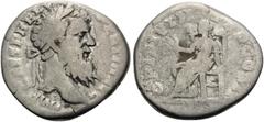 Roman Imperial Pertinax, 193. Denarius (Silver, 17.5 mm, 2.65 g, 6 h), Rome. IMP CAES P HELV PERTIN AVG Laureate head of Pertinax to right. Rev. OPI DIVIN TR P COS II Ops seated left on throne, holdin