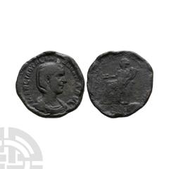 Ancient Roman Imperial Coins - Otacilia Severa - Concordia AE Sestertius 245-247 A.D. Rome mint. Obv: MARCIA OTACIL SEVERA AVG legend with draped bust right. Rev: CONCORDIA AVGG legend with Concordia 