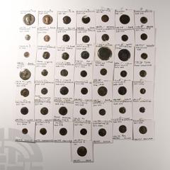Ancient Roman Imperial Coins - Augustus to Gratian - Mixed Bronzes [50] 37 B.C.-383 A.D. Group comprising: mixed issues, denominations and types; including Republican, post reform ases (2). 328 grams 
