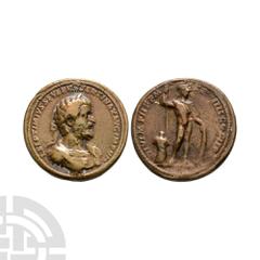 Ancient Roman Imperial Coins - Septimius Severus - Cavino Paduan Mars AE Medallion 19th century A.D. Later cast of a Cavino medallion. Obv: SEPTIMIVS SEVERVS PERTINAX AVG IMP VII legend with laureate 