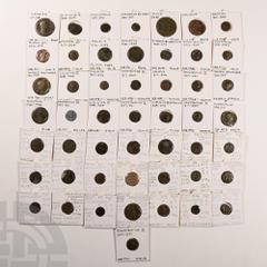 Ancient Roman Imperial Coins - Augustus to Gratian - Mixed Bronzes [50] 27 B.C.-383 A.D. Group comprising: mixed issues, denominations and types. 313 grams total. Property of a Cambridgeshire, UK, dea