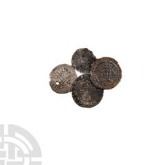 English Medieval Coins - Edward I to Henry VII - AR Pennies and Halfpennies [4] 12th-15th century A.D. Group comprising: Edward I, penny and halfpenny; Edward III, penny; Henry VII, halfpenny. 3.46 gr