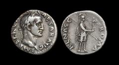 Ancient Roman Imperial Coins - Galba - Roma Denarius 68-69 AD. Rome mint. Obv: IMP SER GALBA CAESAR AVG legend with laureate head right. Rev: ROMA RENASC legend, clockwise from centre right, with Roma
