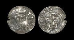Norman Coins - William II - Norwich / Æthelric - Cross-in-Quatrefoil Penny 1089-1092 AD. BMC type VIII. Obv: facing bust with sword and +PILLELM RX legend. Rev: cross in quatrefoil with pellet at cusp