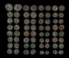Ancient Roman Imperial Coins - Aurelian to Theodosius I - Antoninianii and Later Bronzes Group [32] 270-395 AD "Group comprising: antoninianii of Aurelian (4), Probus 2), Diocletian (5), Maximianus (3